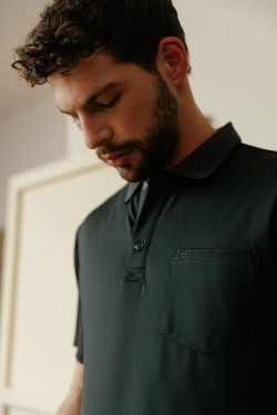 ⁦פולו דוגמה - ירוק כהה⁩ – תמונה ⁦4⁩