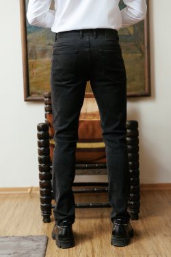 ⁦מכנס ג'ינס 5 כיסים - שחור⁩ – תמונה ⁦6⁩