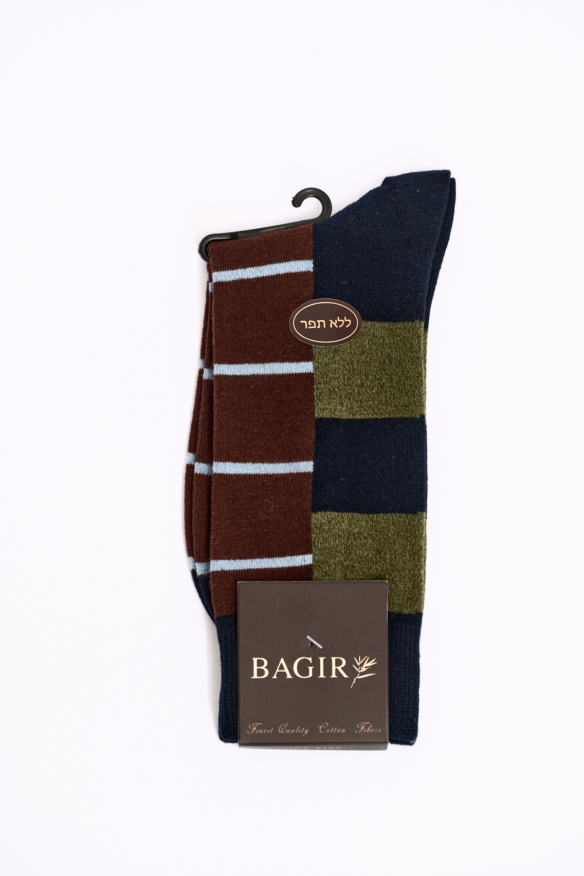 Bagir-22-1188045 גרביים מדוגם - חום כהה – תמונה 1