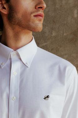 ⁦חולצת אוקספורד Regular Fit - לבן⁩ – תמונה ⁦2⁩