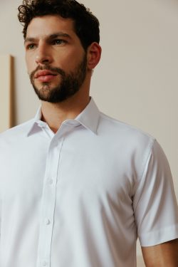 ⁦חולצה  Regular - לבן⁩ – תמונה ⁦3⁩